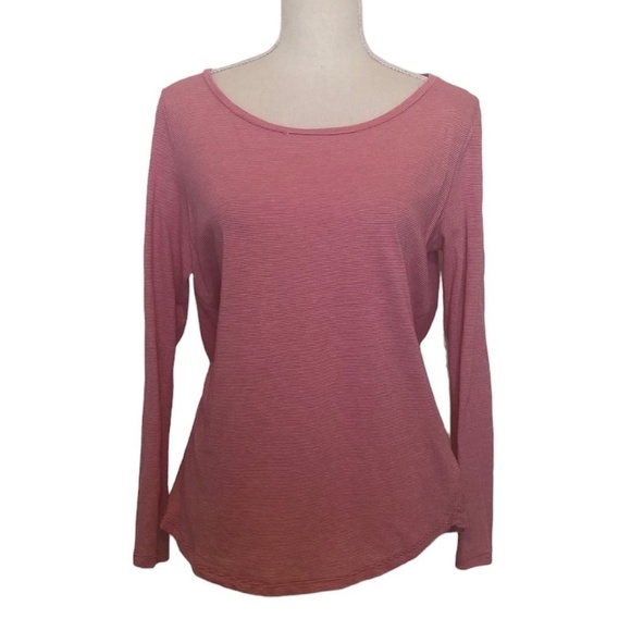 CALVIN KLEIN PERFORMANCE T-Shirt Size Large Red White Athletic Long Sleeve - Picture 10 of 10